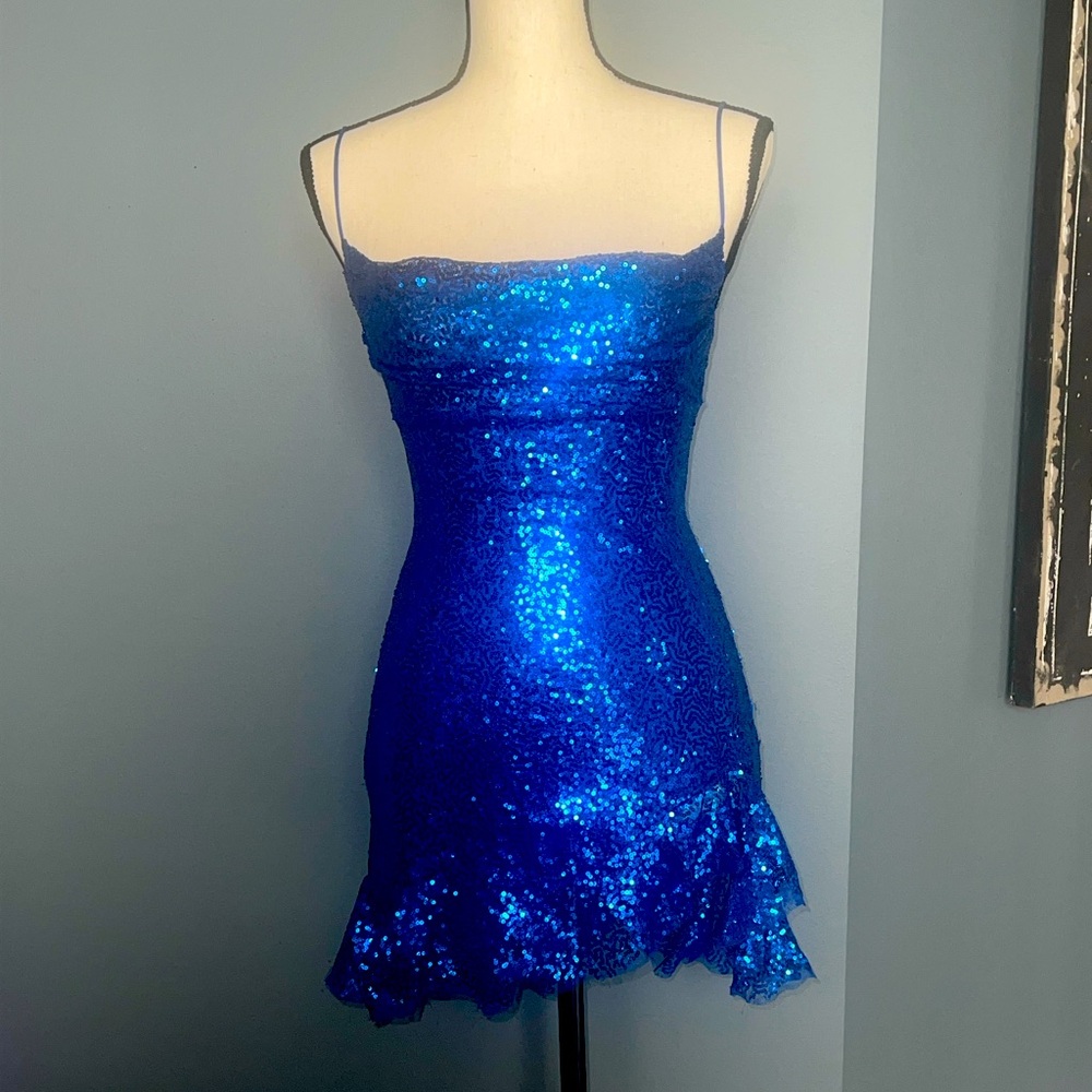 Lucy In The Sky Blue Sequin Dress